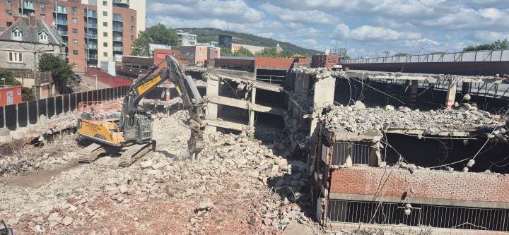 Demolition clears way for major Swansea city centre regeneration