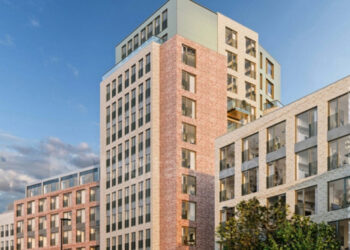Visual of the Traders Yard co-living development planned for Cardiff city centre